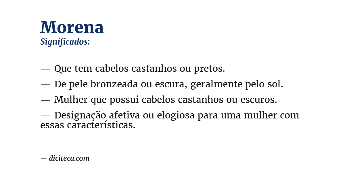 Significado de morena