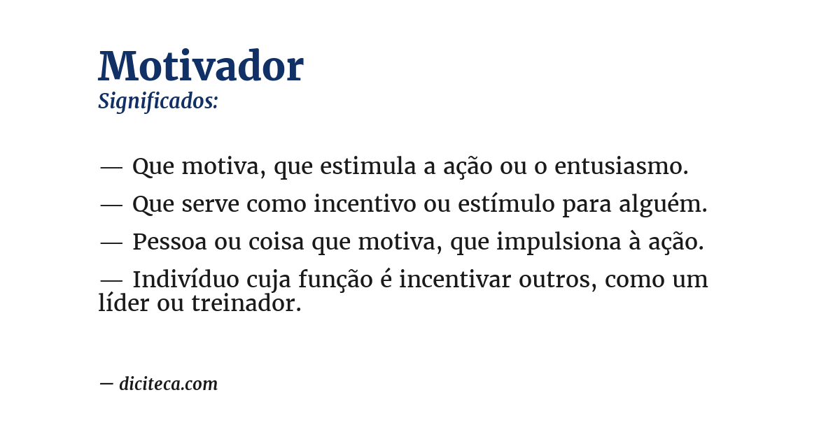 Significado de motivador