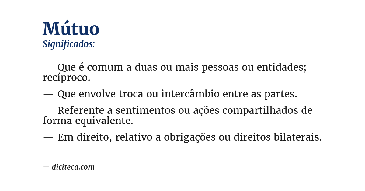 Significado de mútuo