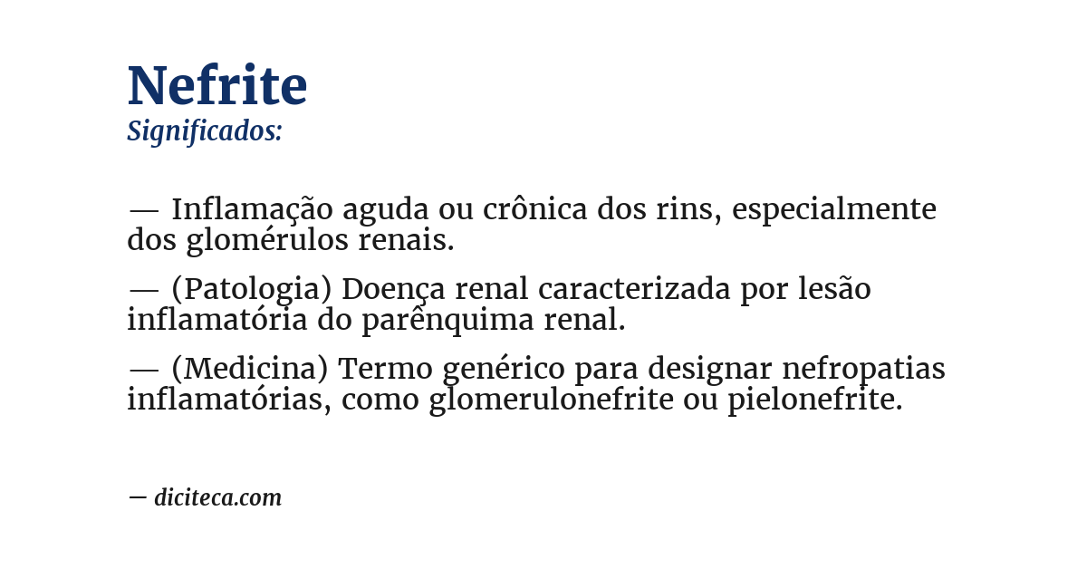 Significado de nefrite