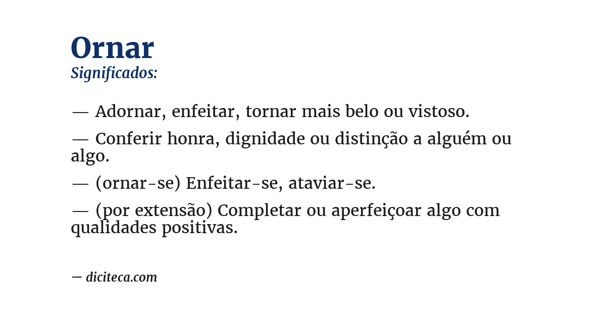 Significado de ornar