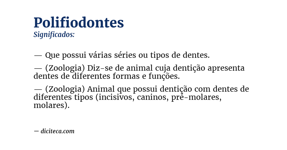 Significado de polifiodontes