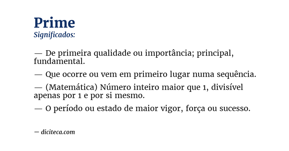 Significado de prime