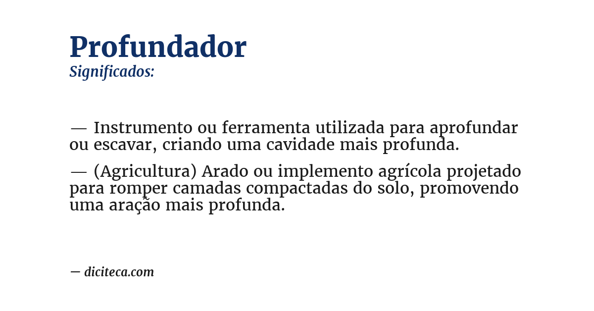 Significado de profundador