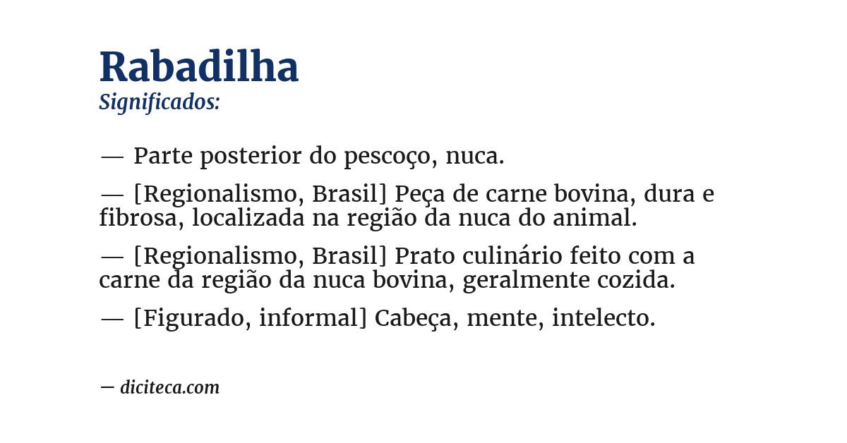 Significado de rabadilha