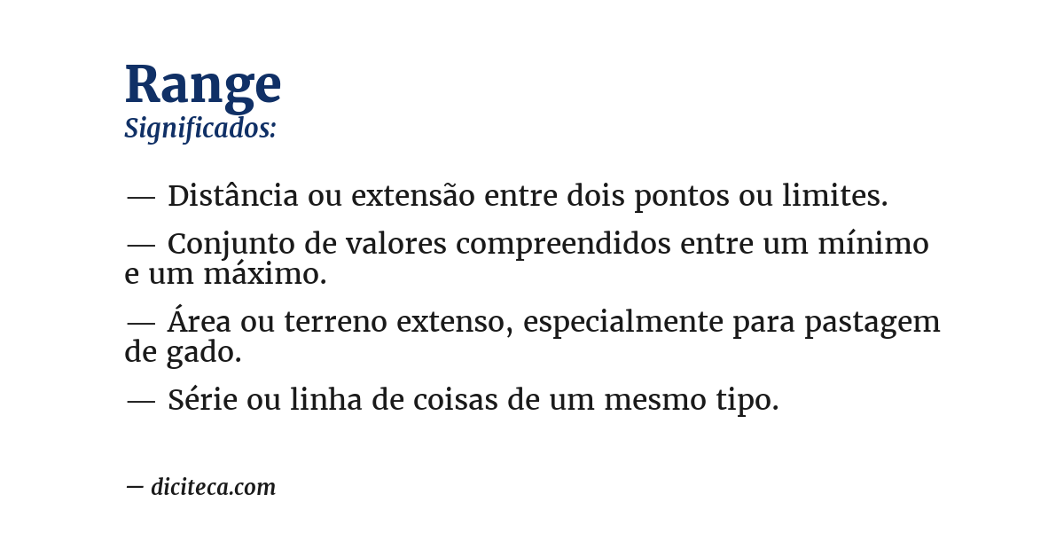 Significado de range