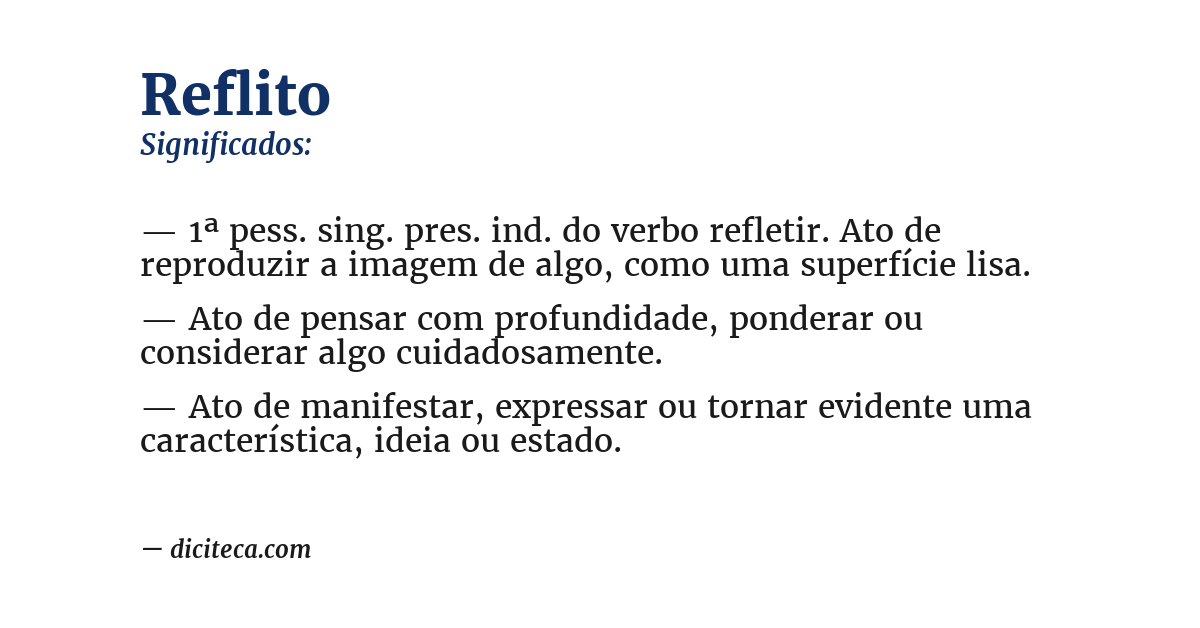 Significado de reflito