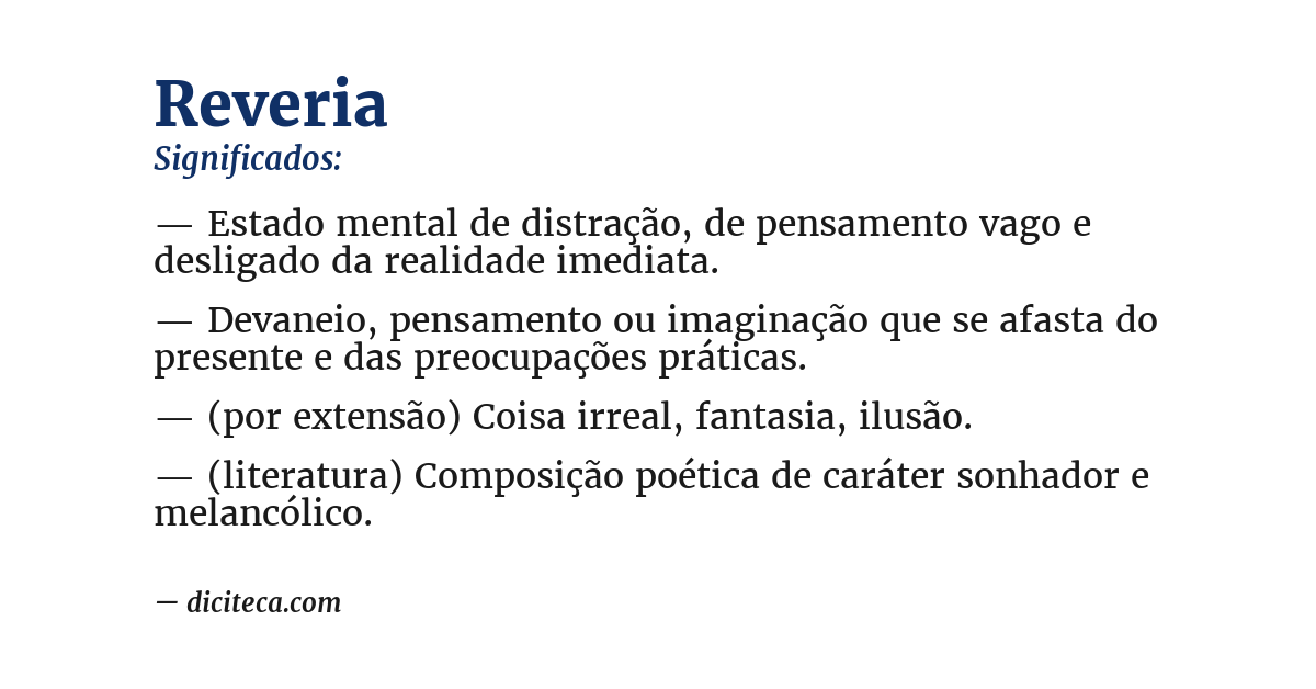 Significado de reveria