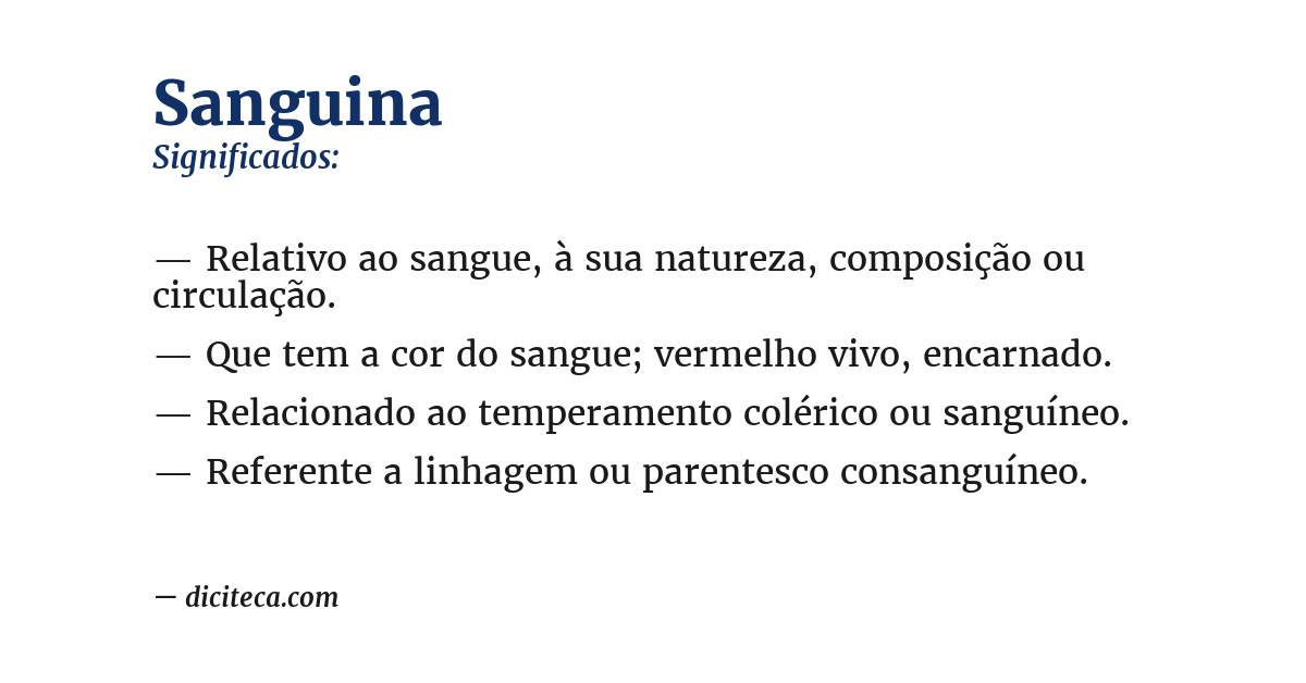 Significado de sanguina
