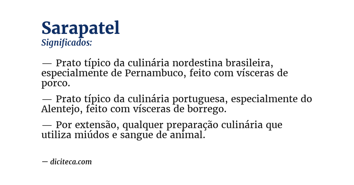 Significado de sarapatel