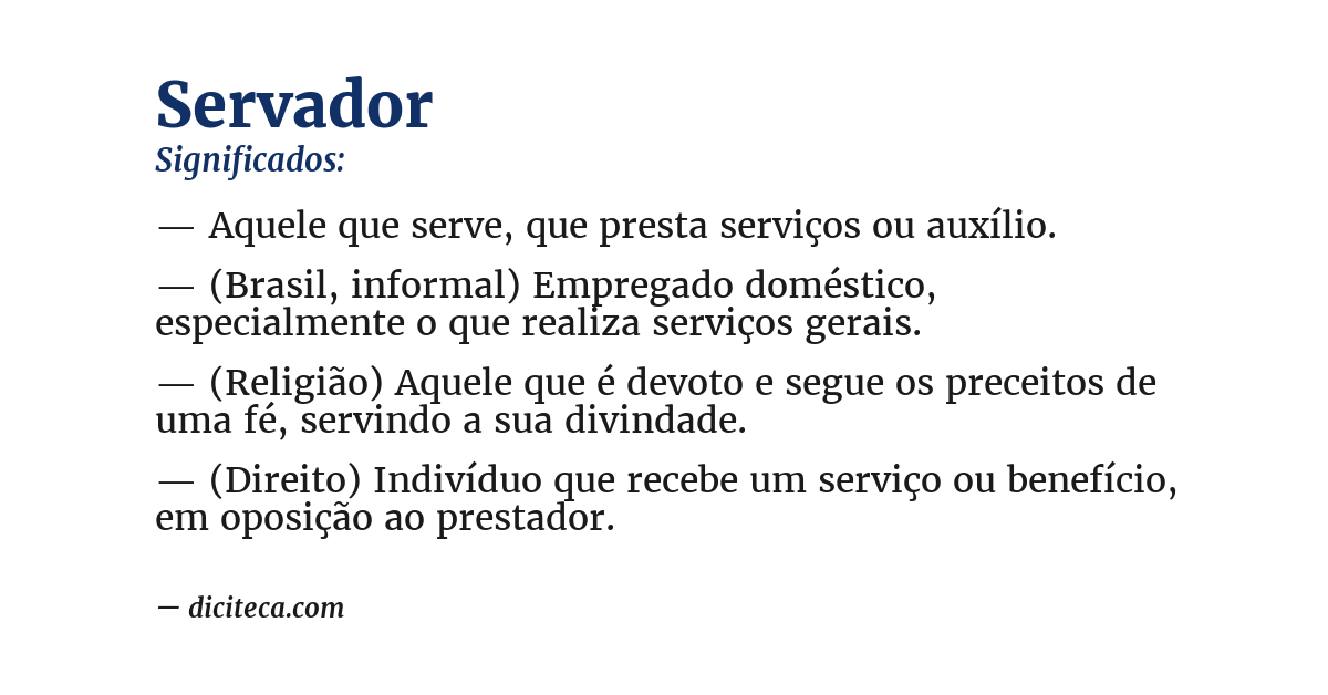 Significado de servador