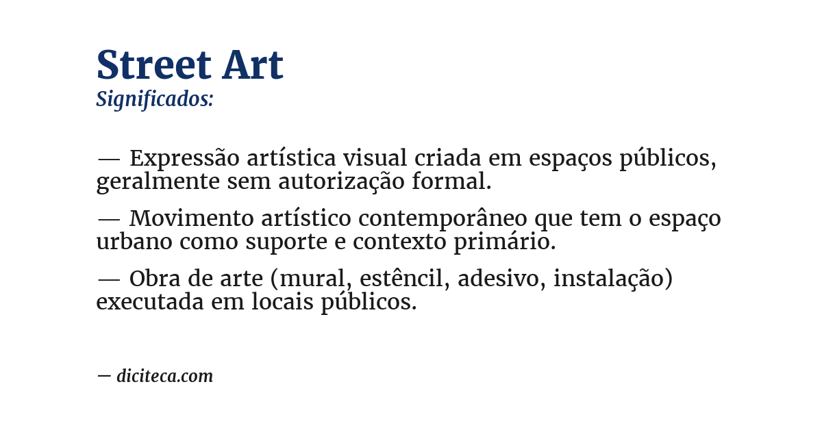 Significado de street art