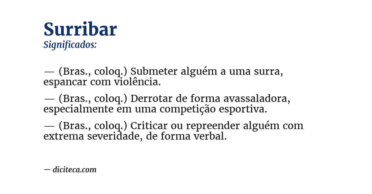 Significado de surribar