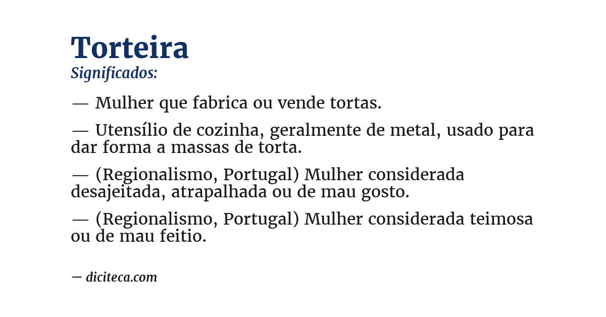 Significado de torteira