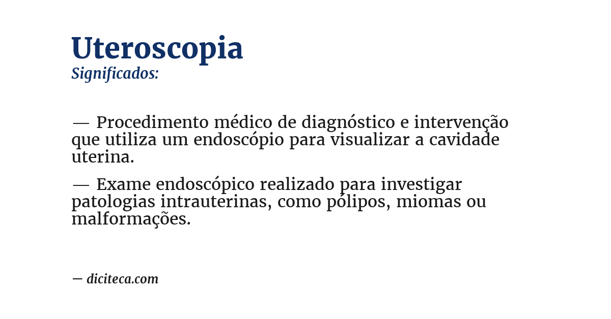 Significado de uteroscopia