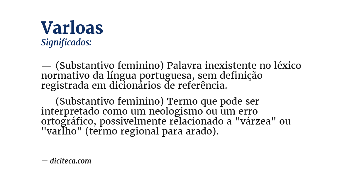 Significado de varloas