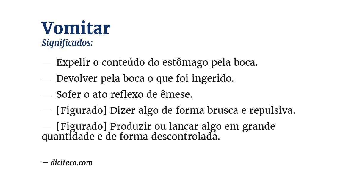 Significado de vomitar