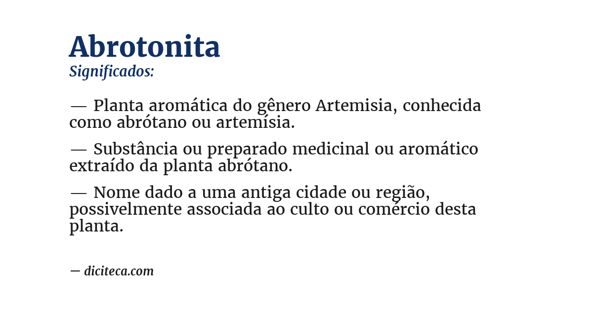 Significado de abrotonita