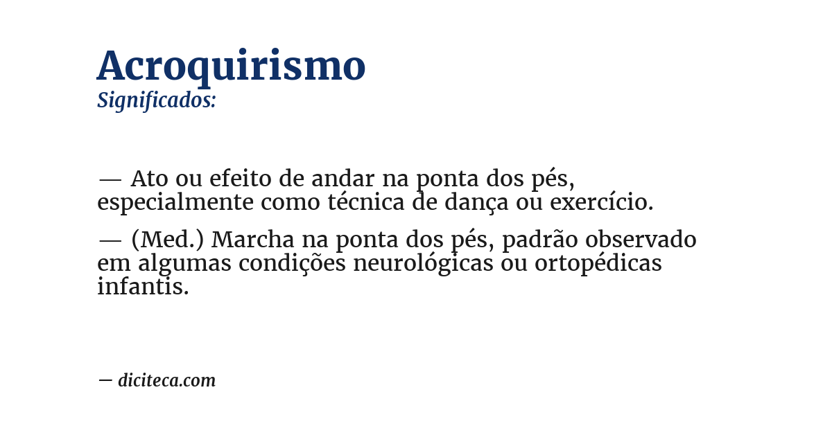Significado de acroquirismo