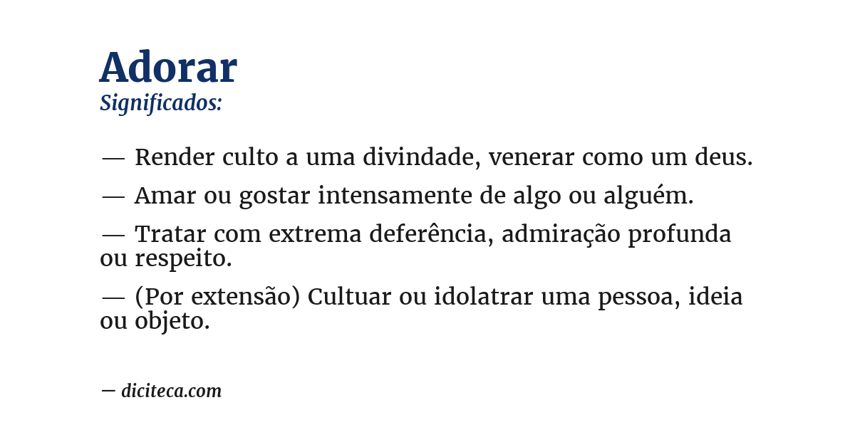 Significado de adorar