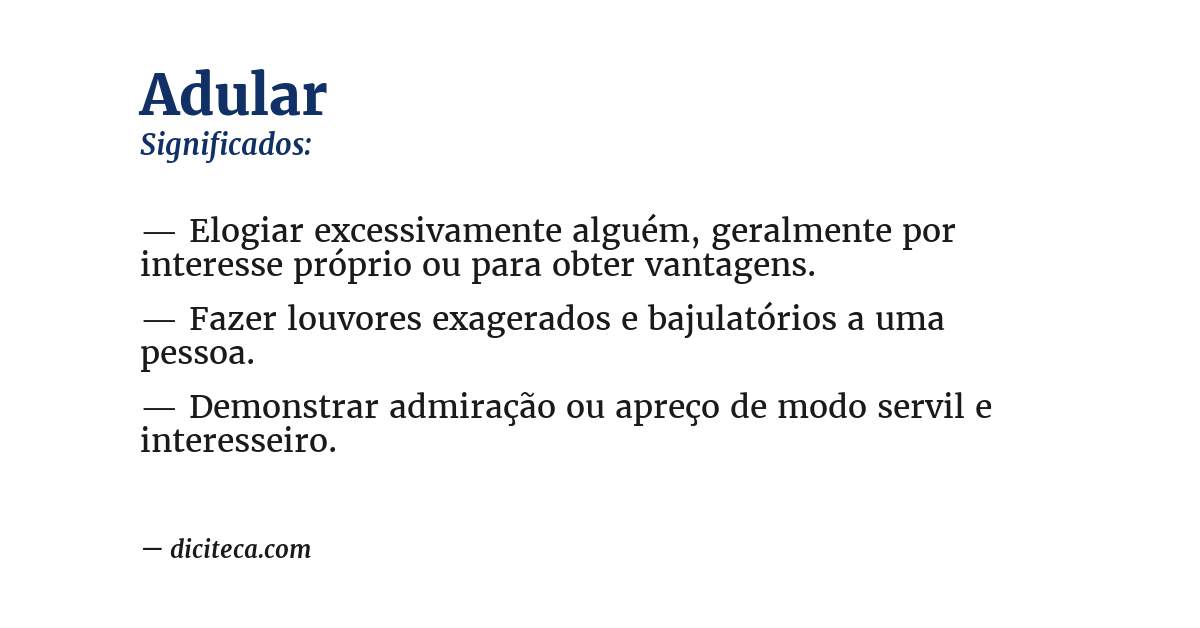 Significado de adular