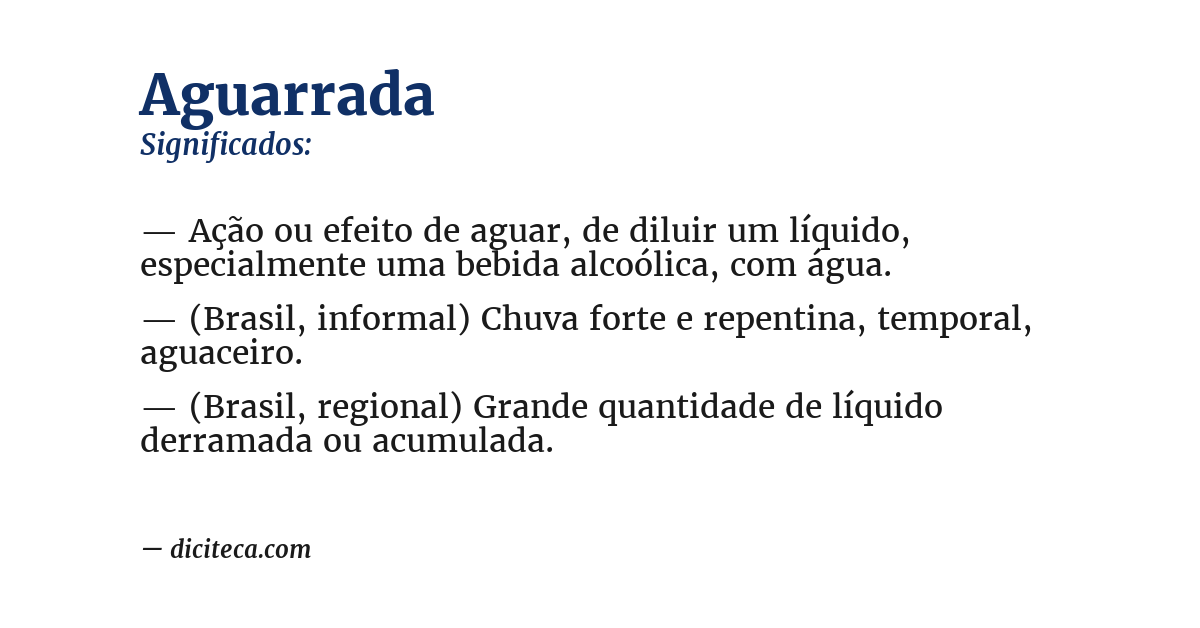 Significado de aguarrada
