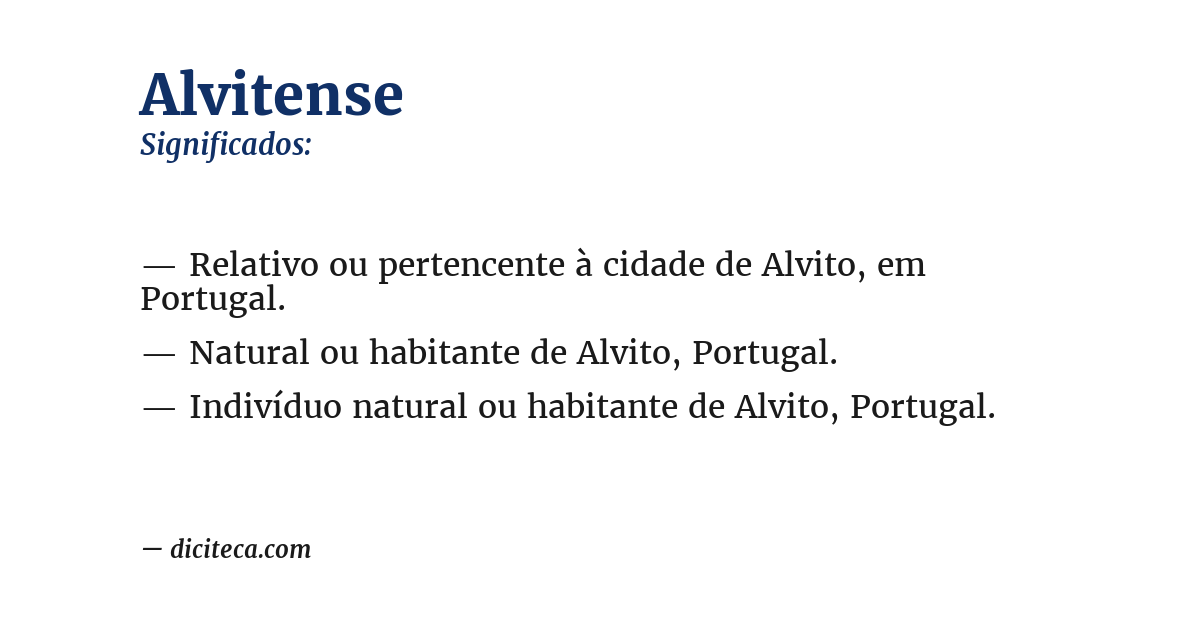 Significado de alvitense
