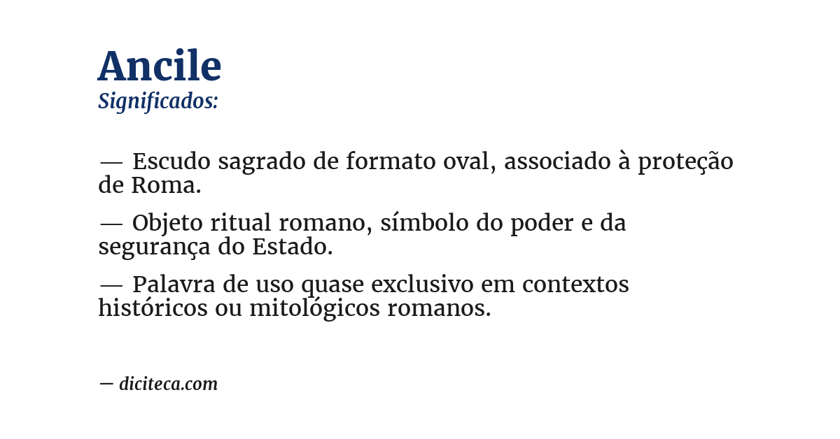 Significado de ancile