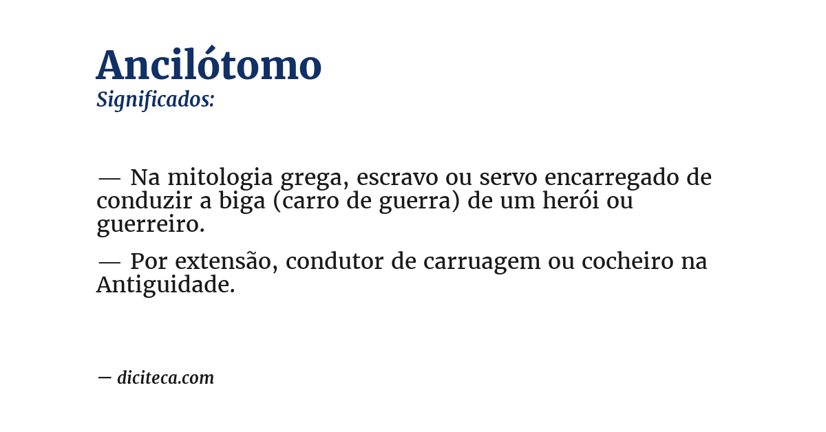Significado de ancilótomo