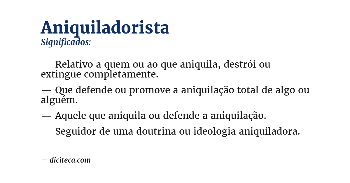 Significado de aniquiladorista