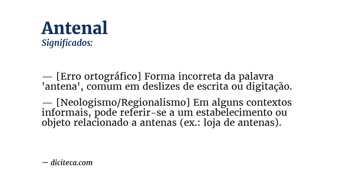 Significado de antenal