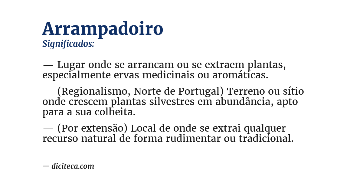 Significado de arrampadoiro