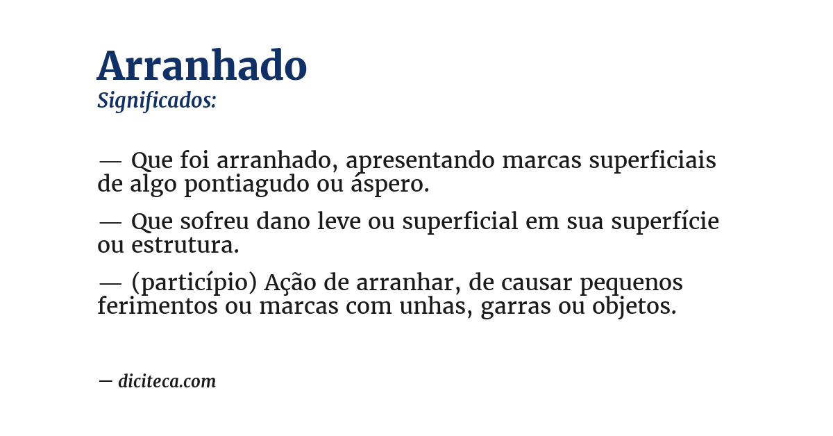 Significado de arranhado