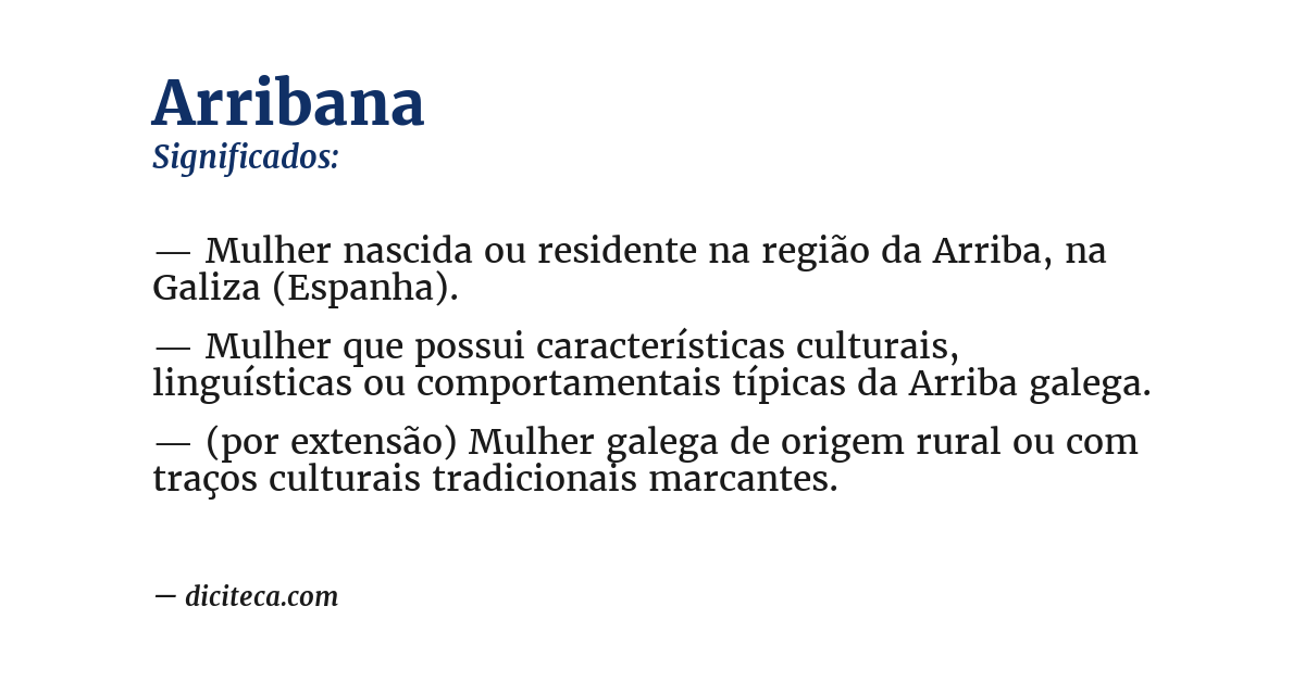 Significado de arribana