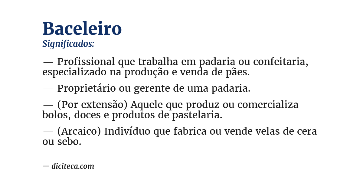 Significado de baceleiro