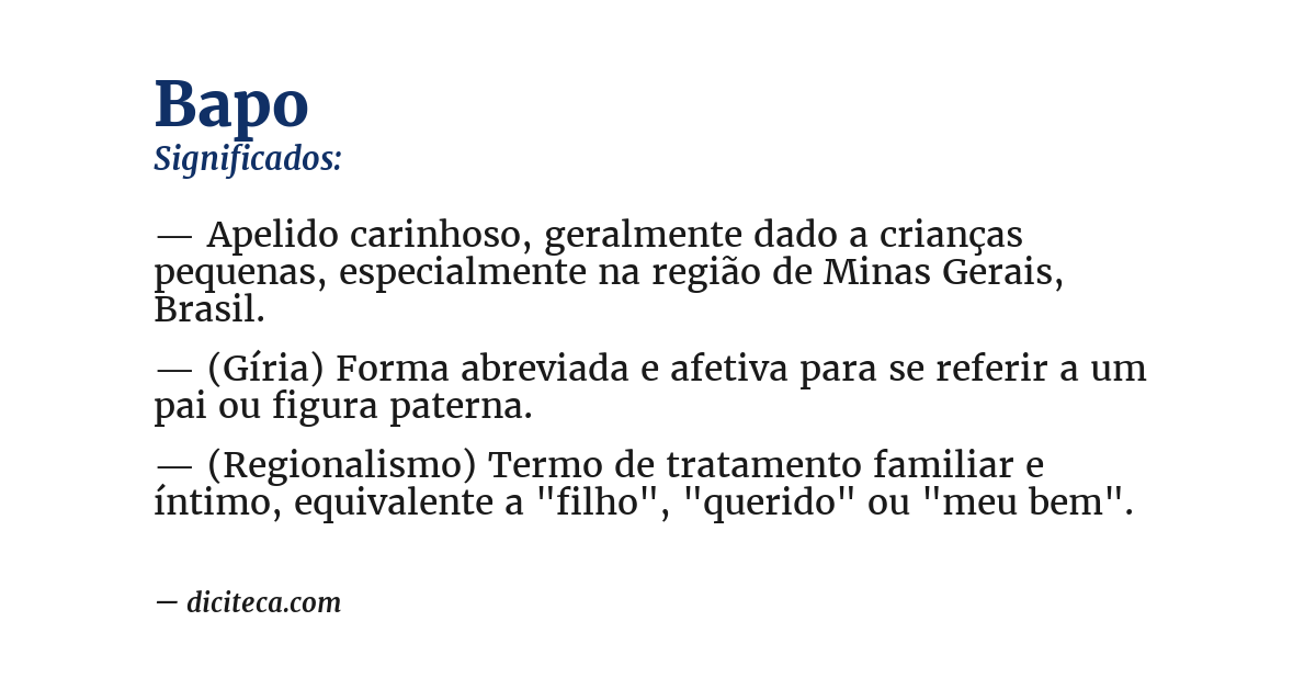 Significado de bapo