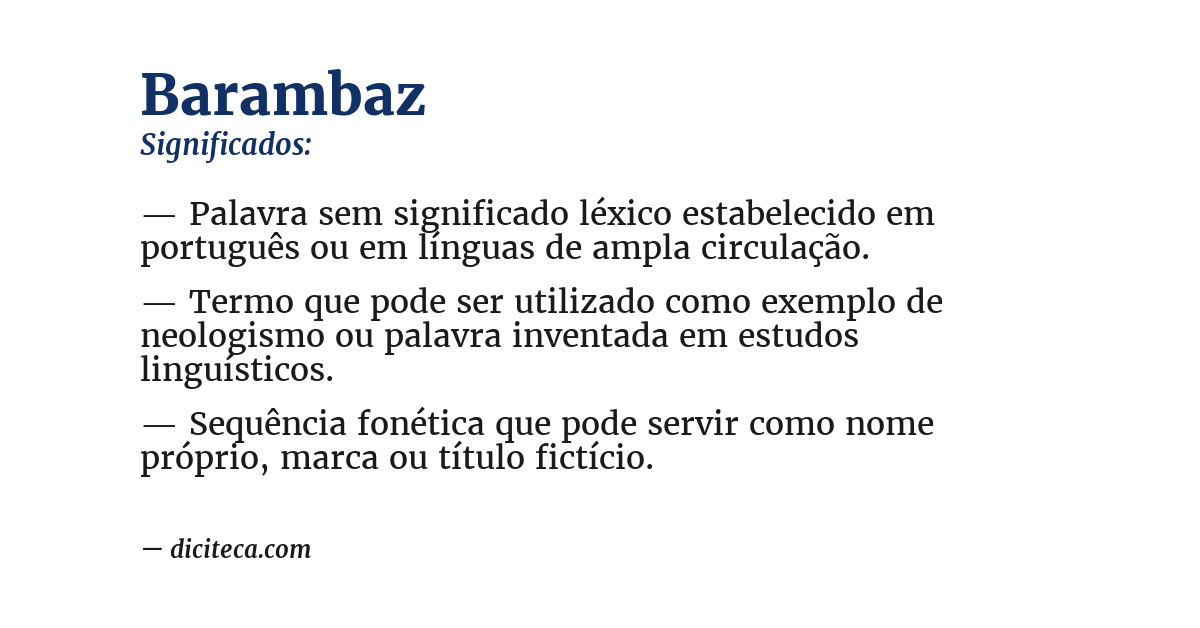 Significado de barambaz