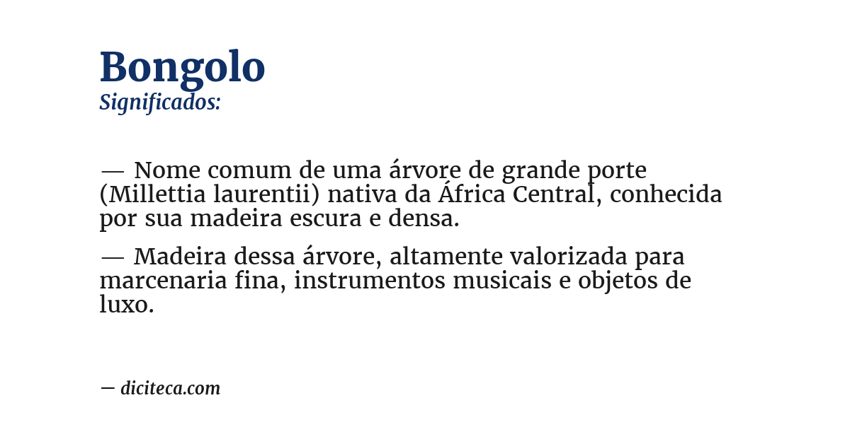 Significado de bongolo
