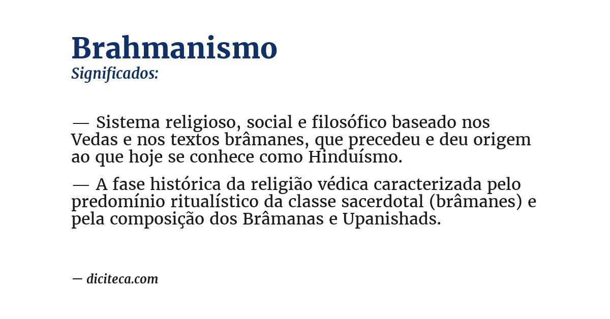 Significado de brahmanismo