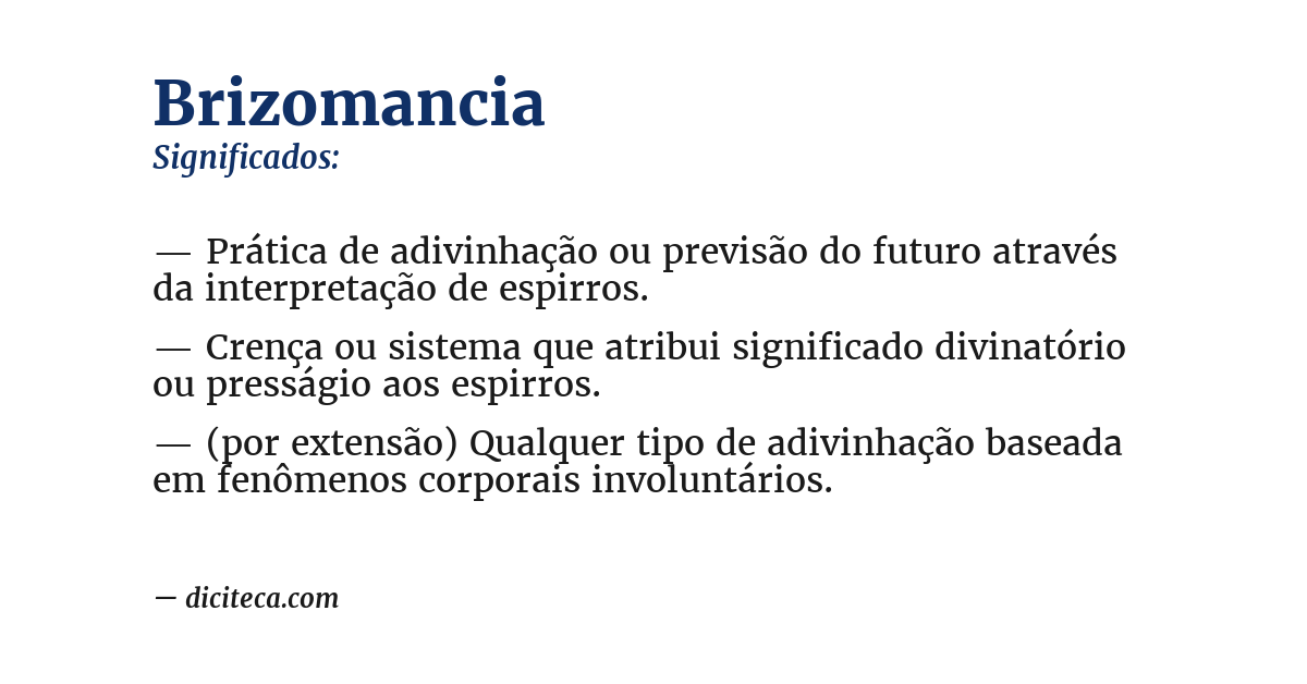 Significado de brizomancia