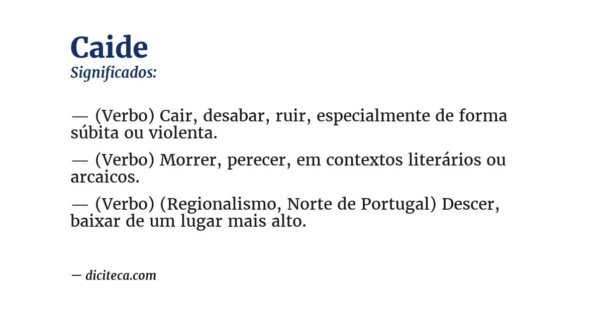 Significado de caide