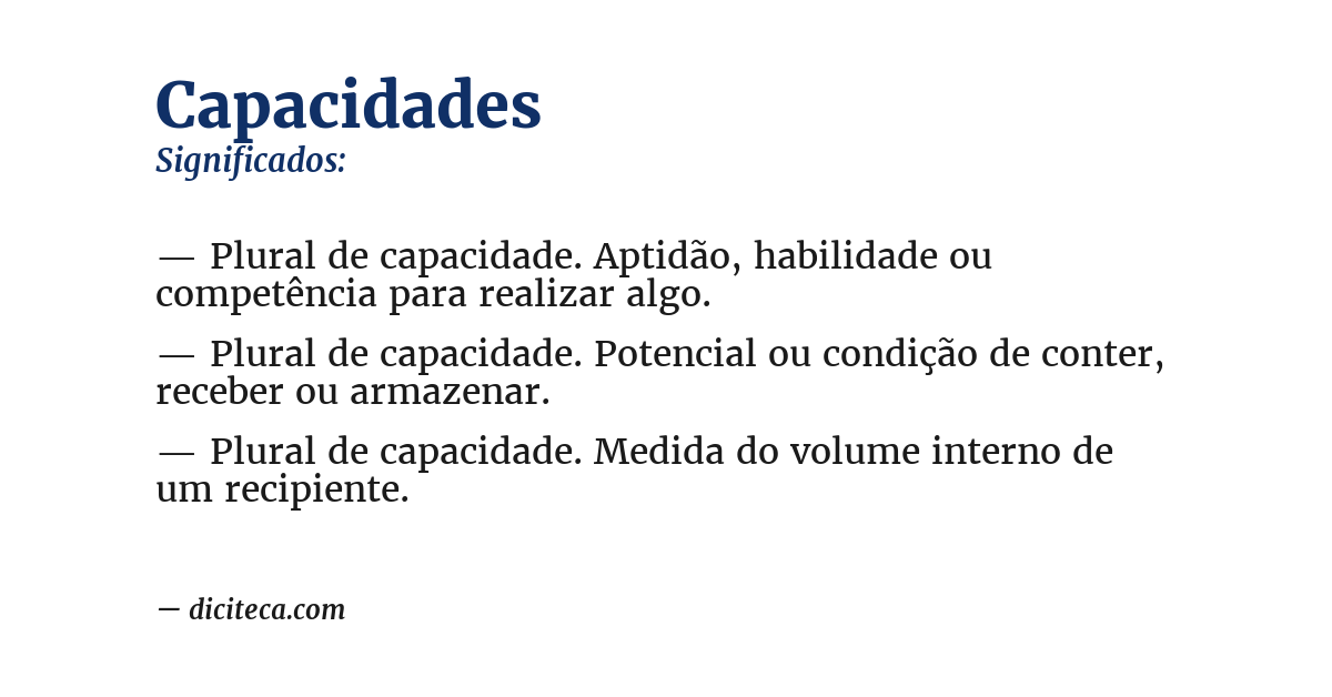 Significado de capacidades