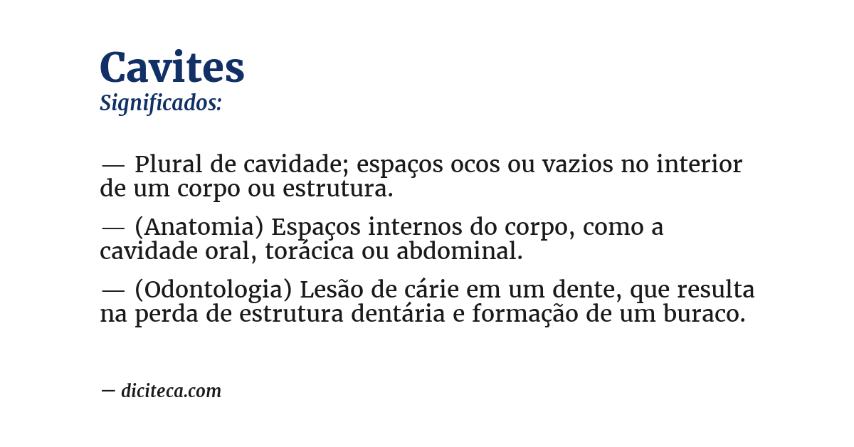 Significado de cavites