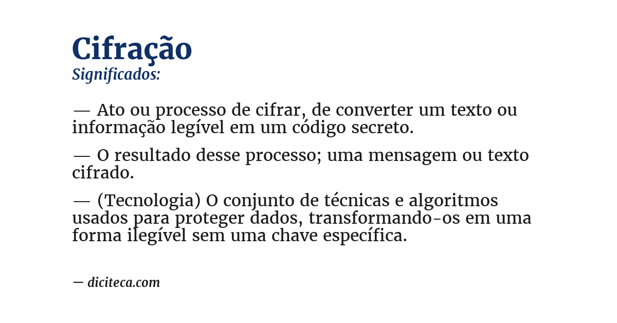 Significado de cifração