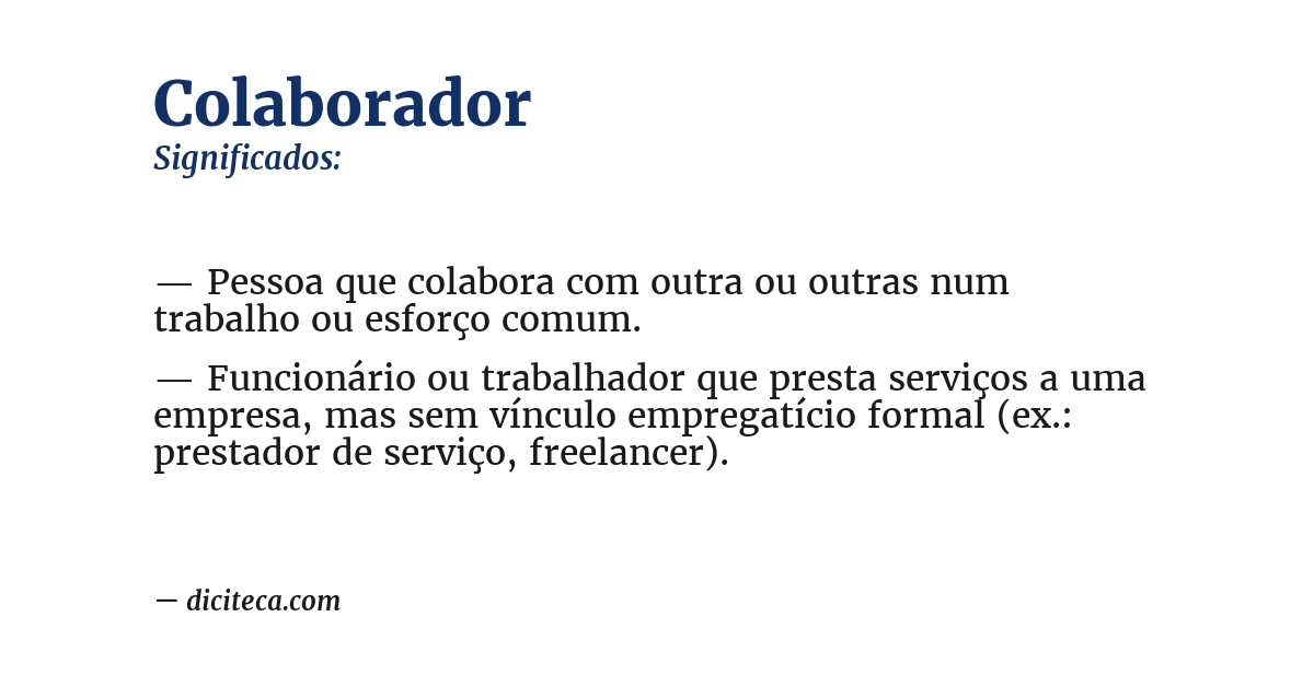 Significado de colaborador