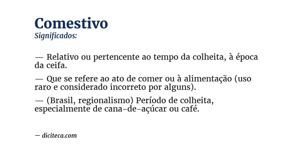Significado de comestivo