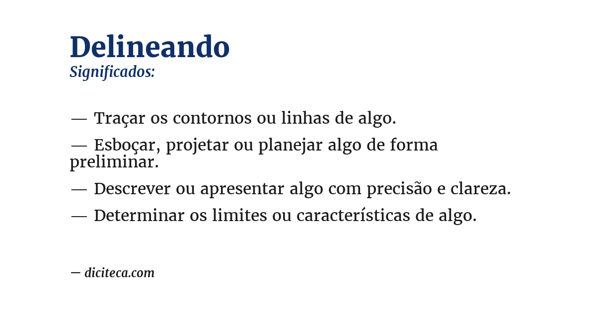 Significado de delineando