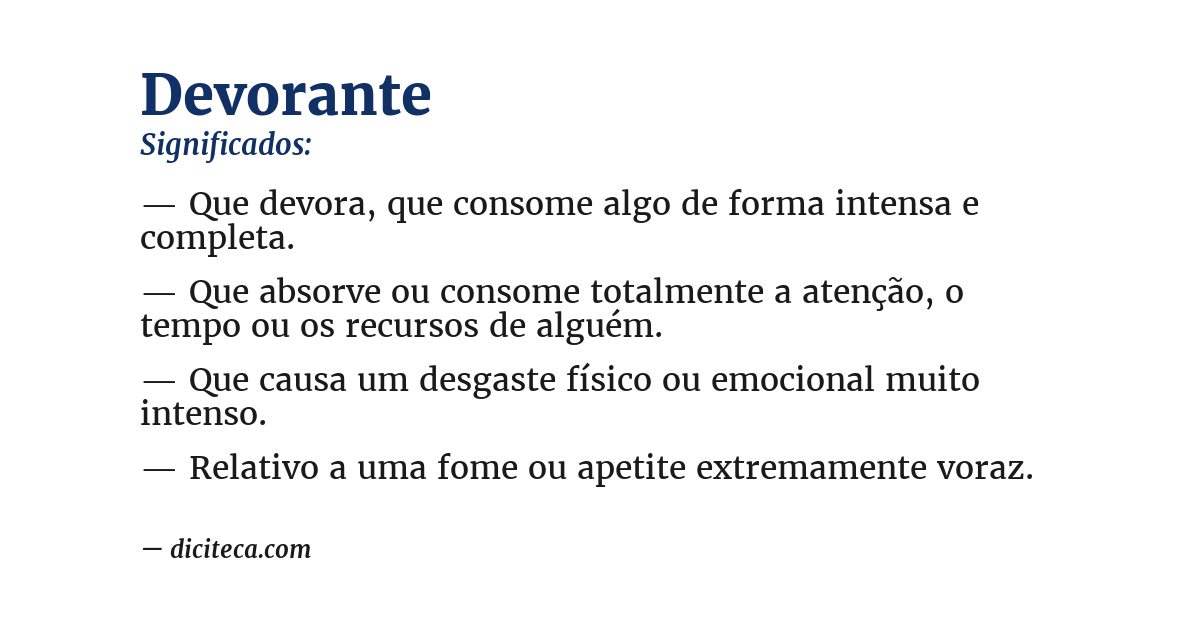 Significado de devorante