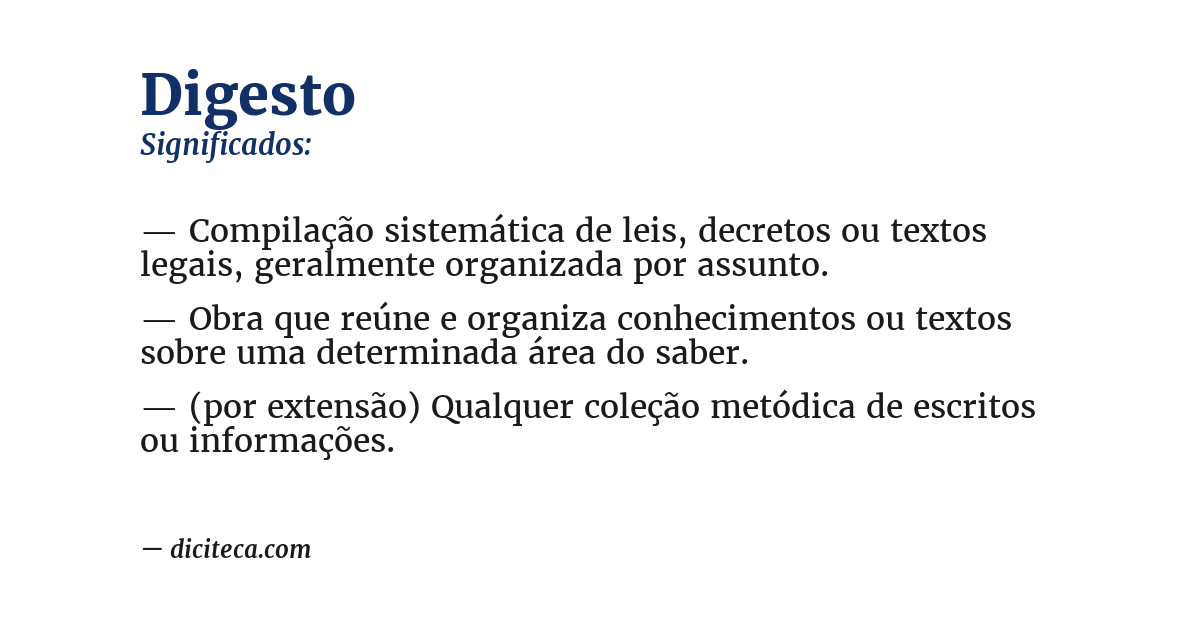 Significado de digesto