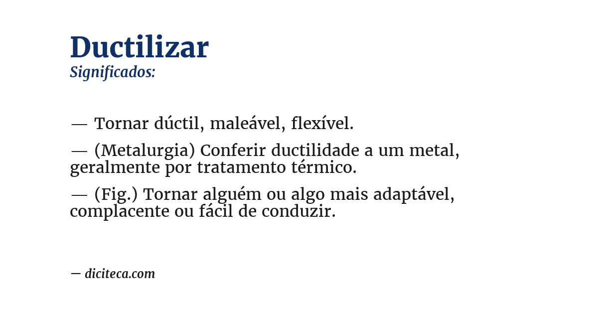 Significado de ductilizar